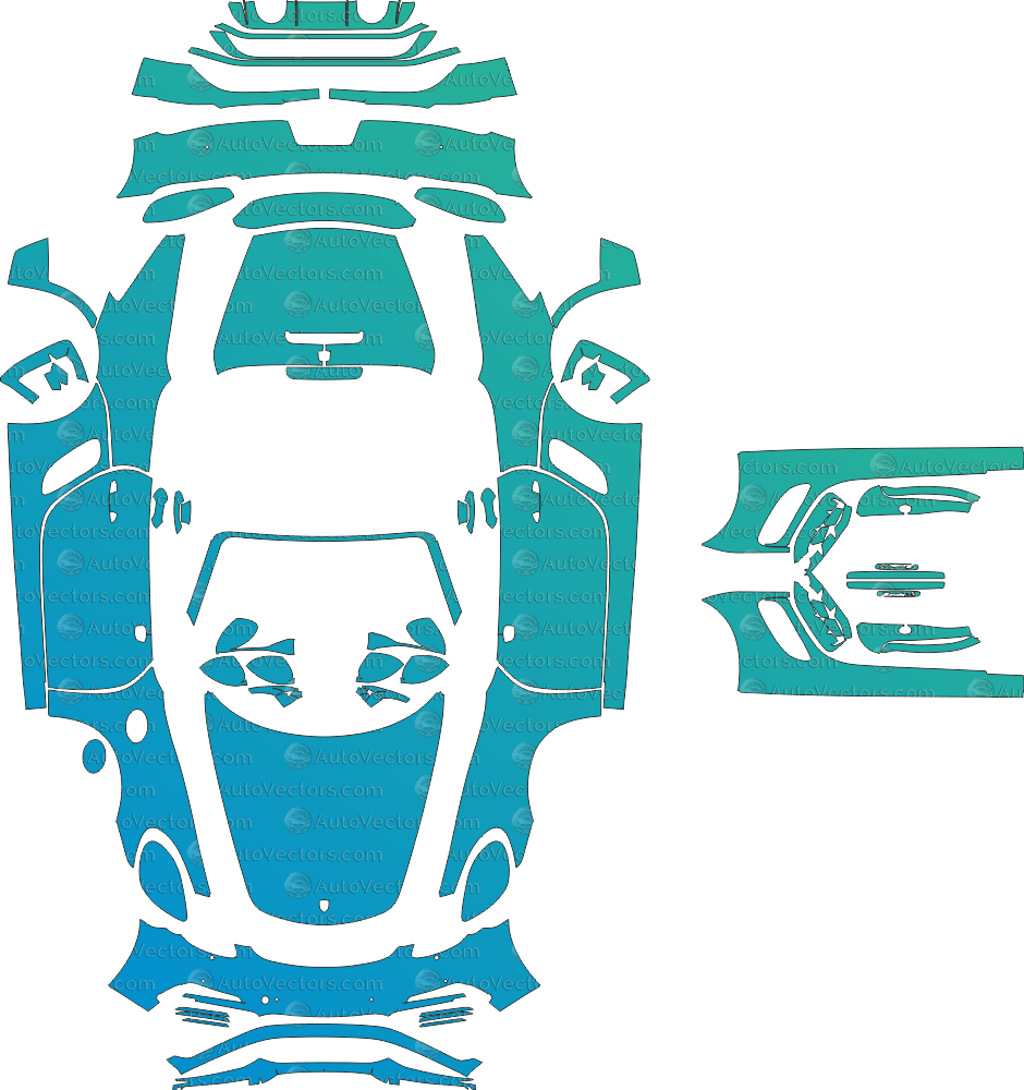 Porsche 718 Boxster (From 2021) Convertible Pre - cut Pattern Templates pre - cut PPF template digital file download