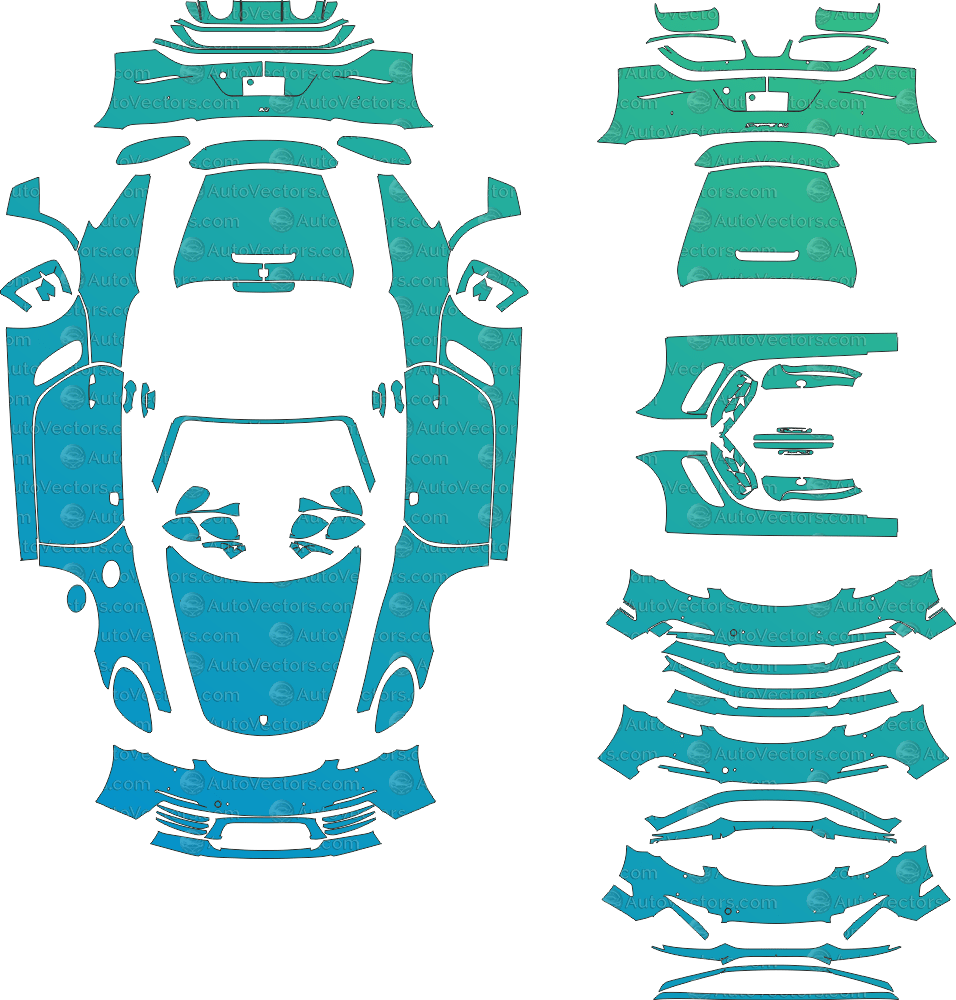 Porsche 718 Boxster Style Edition (From 2023) Convertible Pre - cut Pattern Templates pre - cut PPF template digital file download