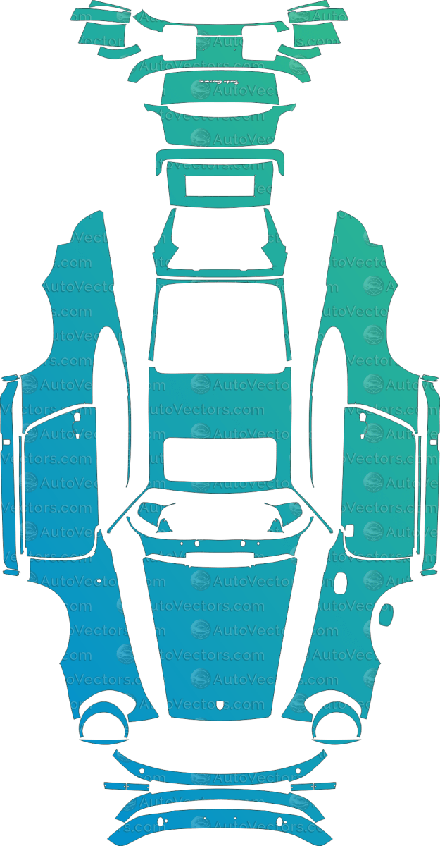 Porsche 911 Carrera Turbo 930 (1976–1977) Coupe pre-cut PPF vector template download