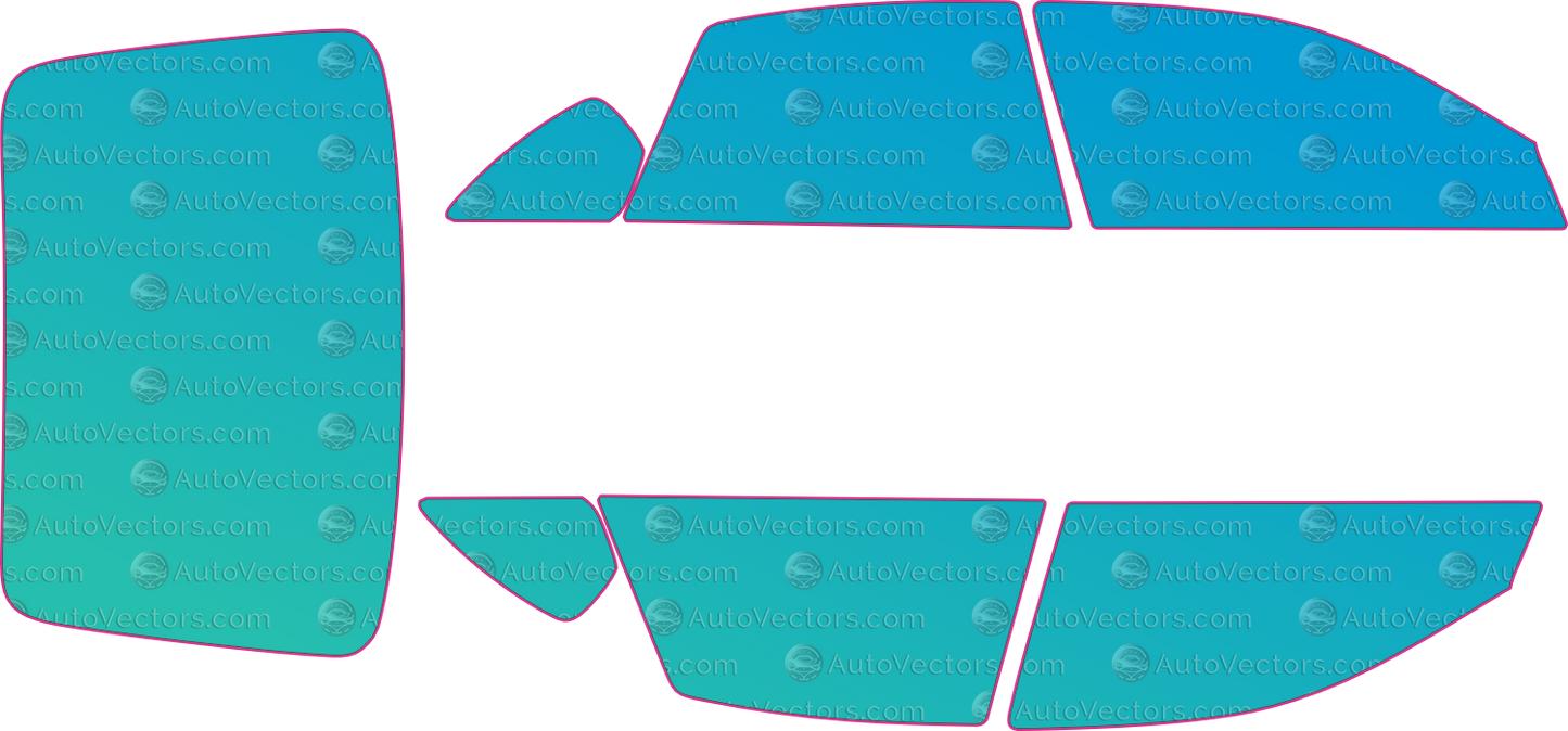 Subaru Outback BL (2005-2007) Sedan – window tint pre-cut templates, instant digital download vector cut files (CDR, AI, PDF, SVG)