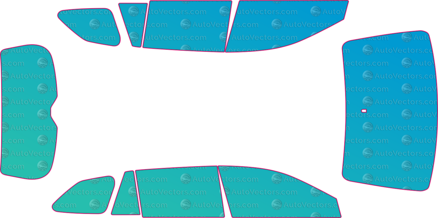 Subaru Outback BR (From 2010) Wagon – window tint pre-cut templates, instant digital download vector cut files (CDR, AI, PDF, SVG)
