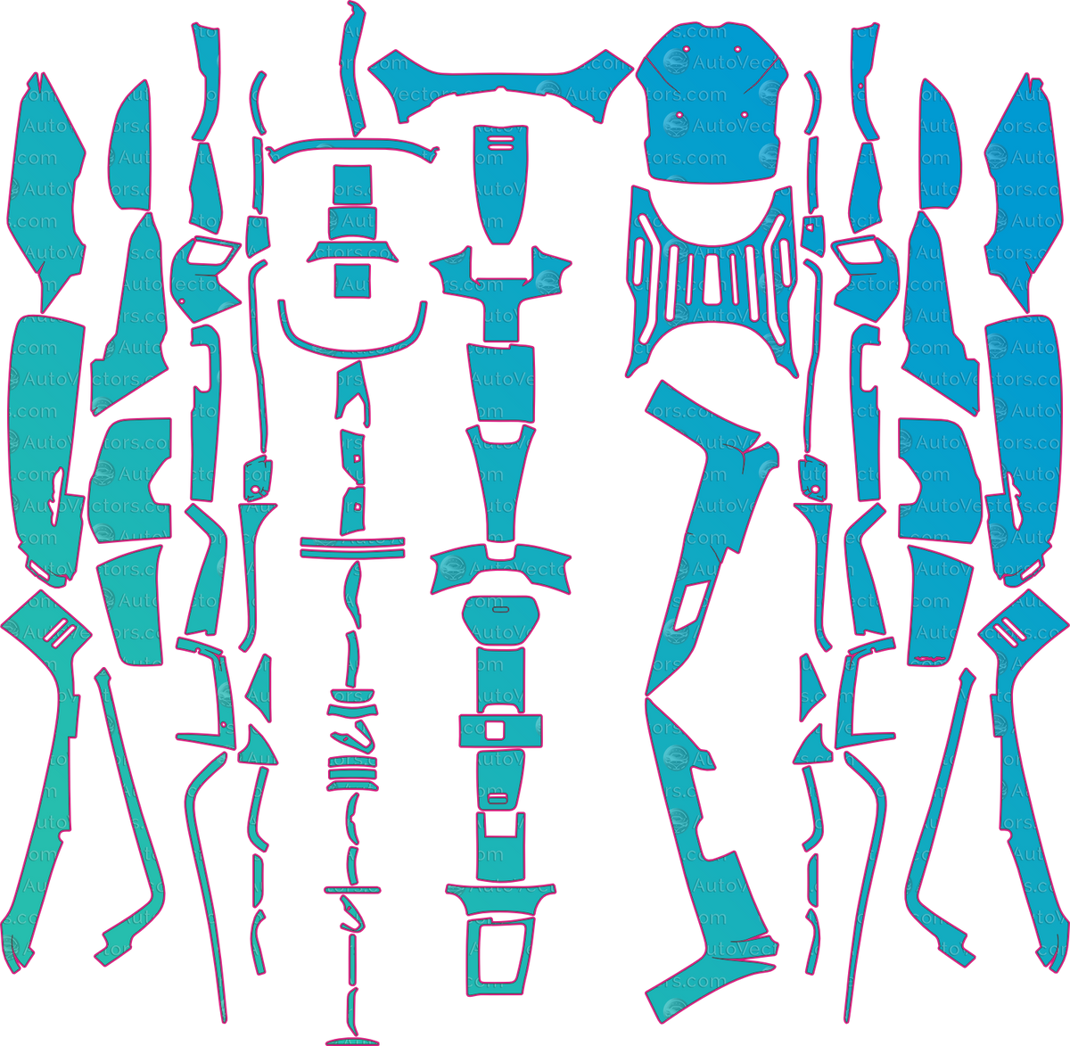 Suzuki Lumi Haojue 125 (From 2025) Moto motorcycle PPF pattern layout