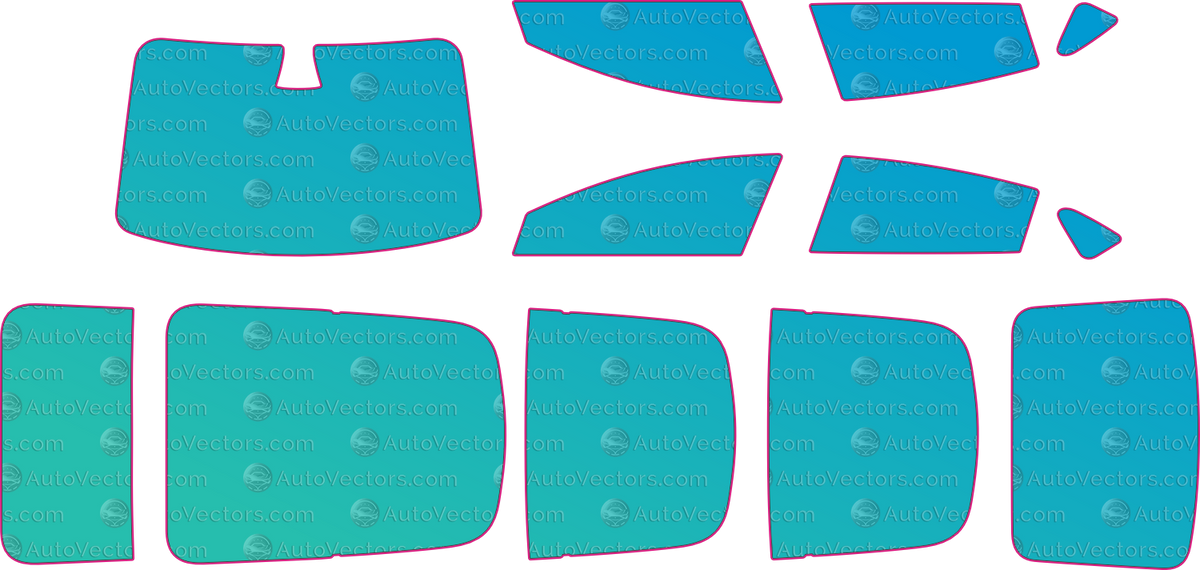 Tesla Model 3 Base v2 (2021-2023) Sedan – window tint pre-cut templates, instant digital download vector cut files (CDR, AI, PDF, SVG)