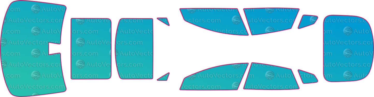 Tesla Model S Base (From 2023) – window tint pre-cut templates, instant digital download vector cut files (CDR, AI, PDF, SVG)