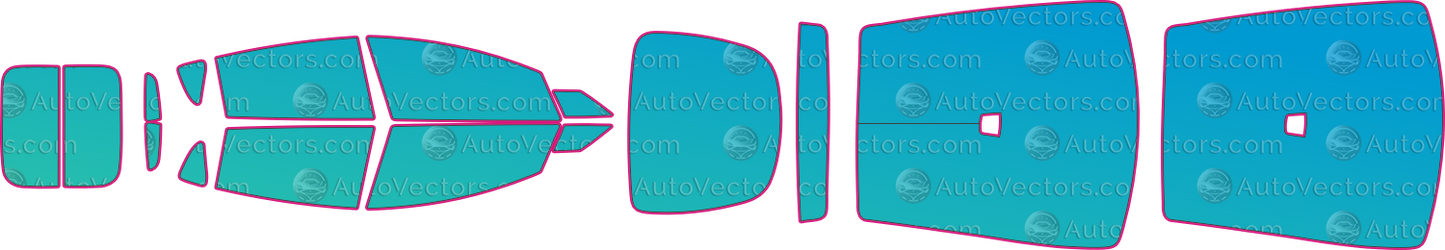 Tesla Model X Base (From 2024) SUV Window Tint Pre-cut Templates – window tint pre-cut templates, digital download vector files (CDR, AI, PDF, DXF, SVG)