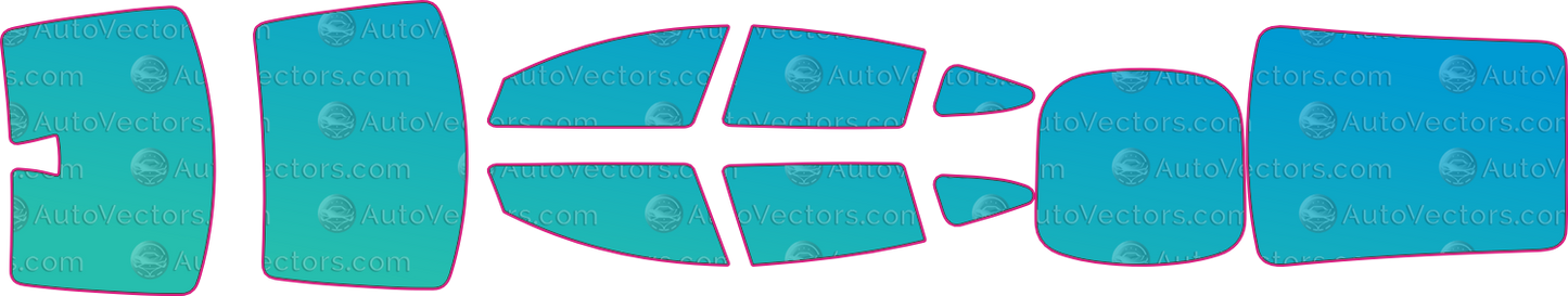 Tesla Model Y L Base (From 2025) SUV Window Tint Pre-cut Templates – window tint pre-cut templates, digital download vector files (CDR, AI, PDF, DXF, SVG)