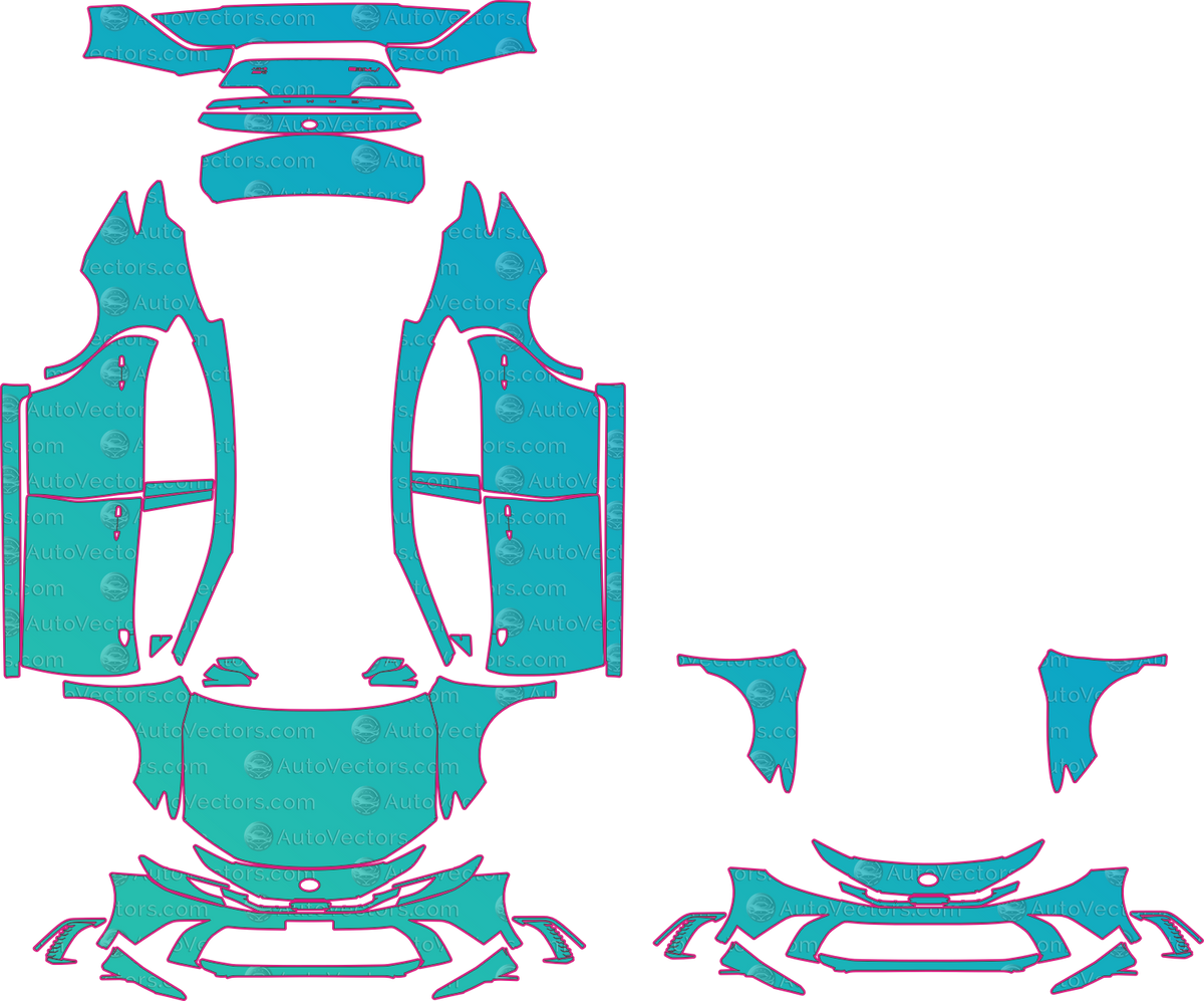 Toyota Camry XV80 XSE (From 2025) Sedan – pre-cut PPF pattern templates, instant digital download vector cut files (CDR, AI, PDF, SVG)