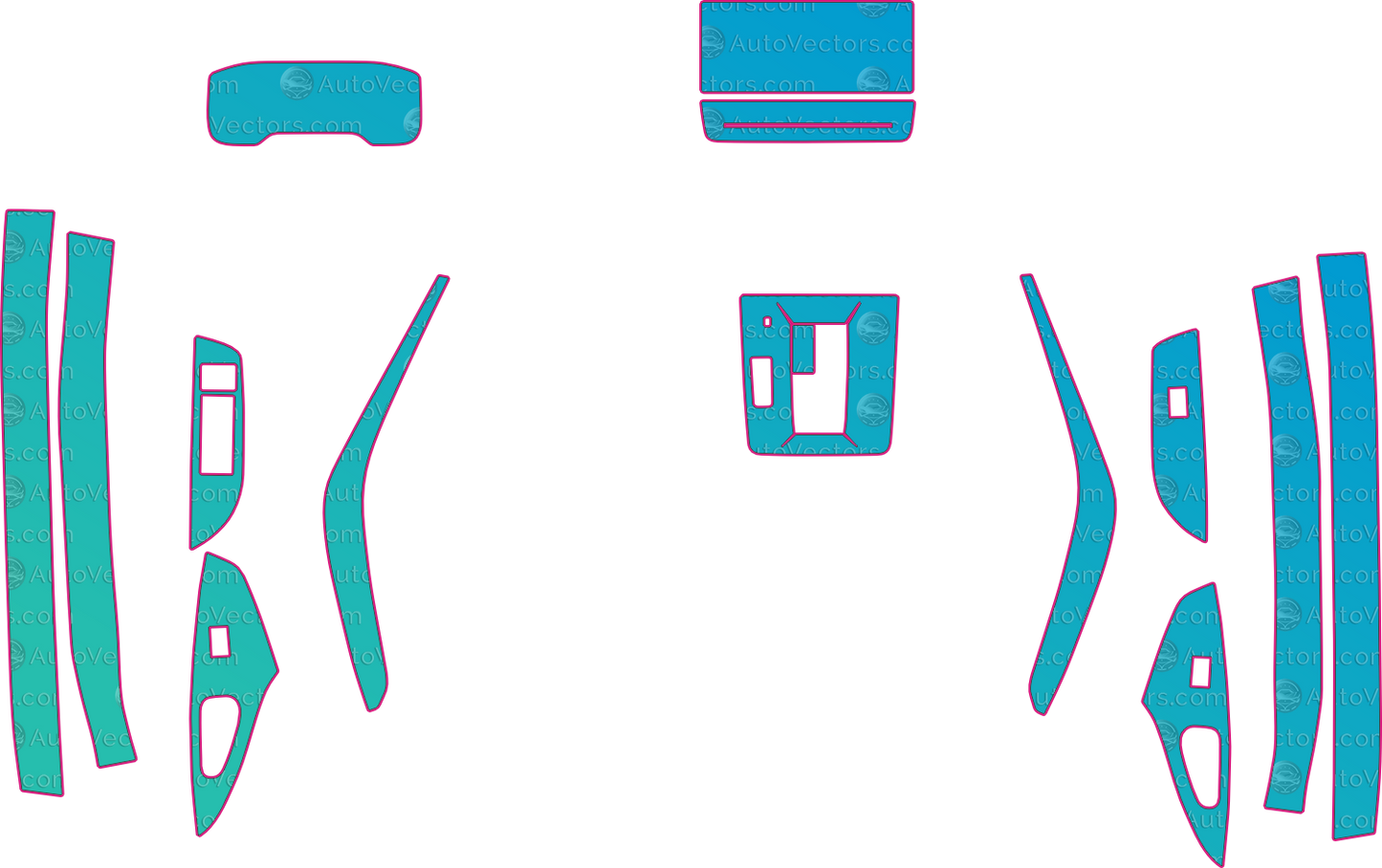 Toyota Corolla CN (From 2026) Interior – interior pre-cut PPF pattern templates, instant digital download vector cut files (CDR, AI, PDF, SVG)