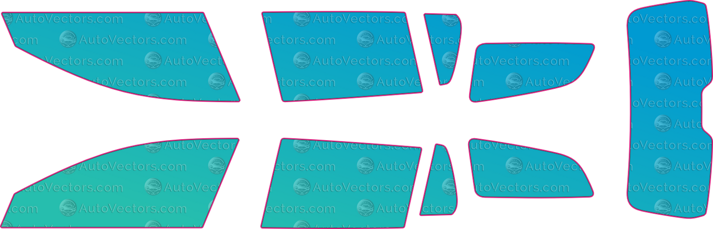 Volvo V60 Base (From 2019) Wagon – window tint pre-cut templates, instant digital download vector cut files (CDR, AI, PDF, SVG)