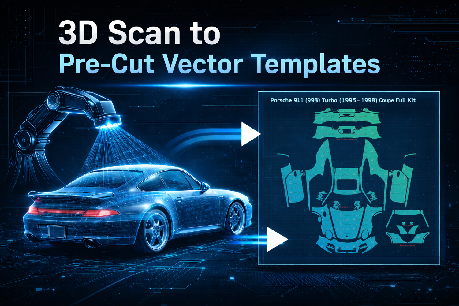 Custom 3D Scan to Pre-Cut Vector Pattern Conversion