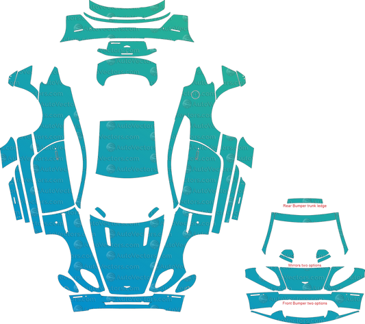 Aston Martin Vantage Base / S (2006–2017) Coupe – Pre-cut Patterns