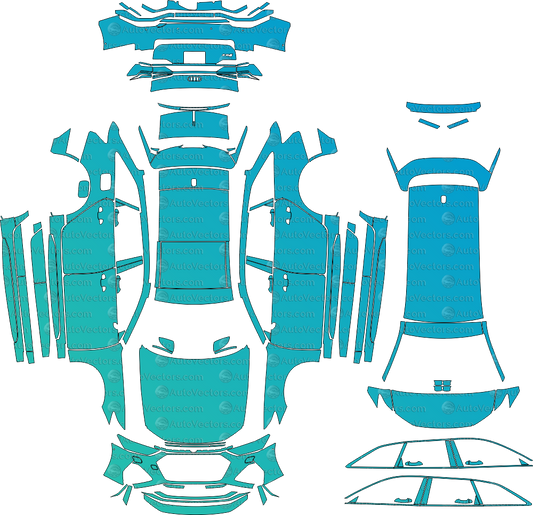 Audi RS 6 Avant C8 LCI pre-cut vector files download PPF templates