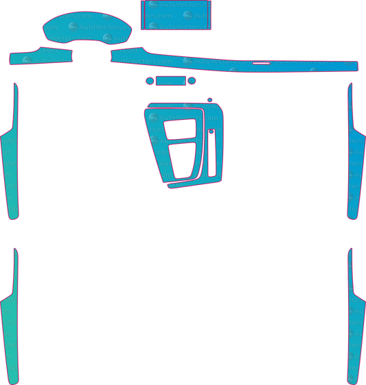 Audi Q5 S line (2020-2024) SUV Interior Pre-Cut PPF Pattern Templates – interior pre-cut PPF pattern templates, digital download vector files (CDR, AI, PDF, DXF, SVG)