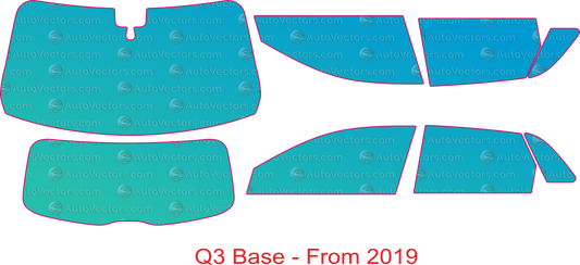 Audi Q3 F3 Base (From 2019) SUV Window Tint Pre-cut Templates