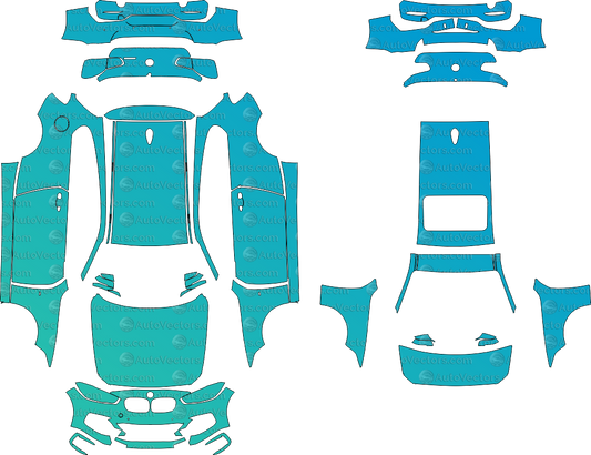 BMW 1 Series F20 M Sport LCI 3-Door Hatchback pre-cut PPF vector files download templates