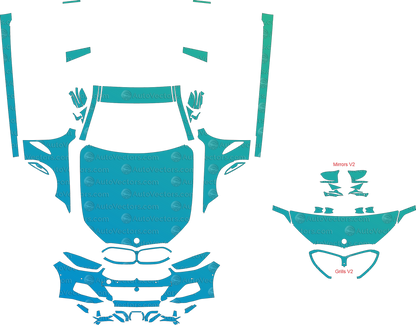BMW 8 Series M850i / M Sport G16 Gran Coupe (From 2019) pre-cut download digital file vector pattern