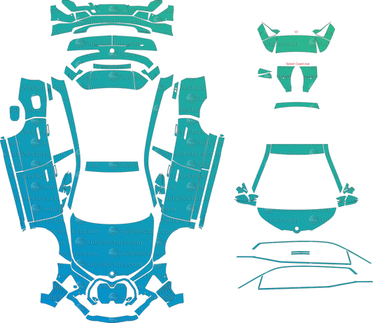 BMW iX M60 Sport (2022–2024) SUV pre-cut vector patterns for PPF and wrap – digital CDR and AI files.
