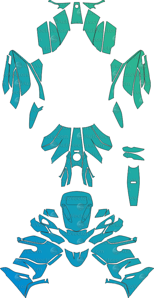 BMW K1600 2022 2025 moto pre-cut PPF templates digital download vector 1:1