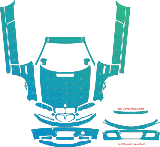 BMW M3 E46 Coupe download vector pattern pre-cut PPF templates
