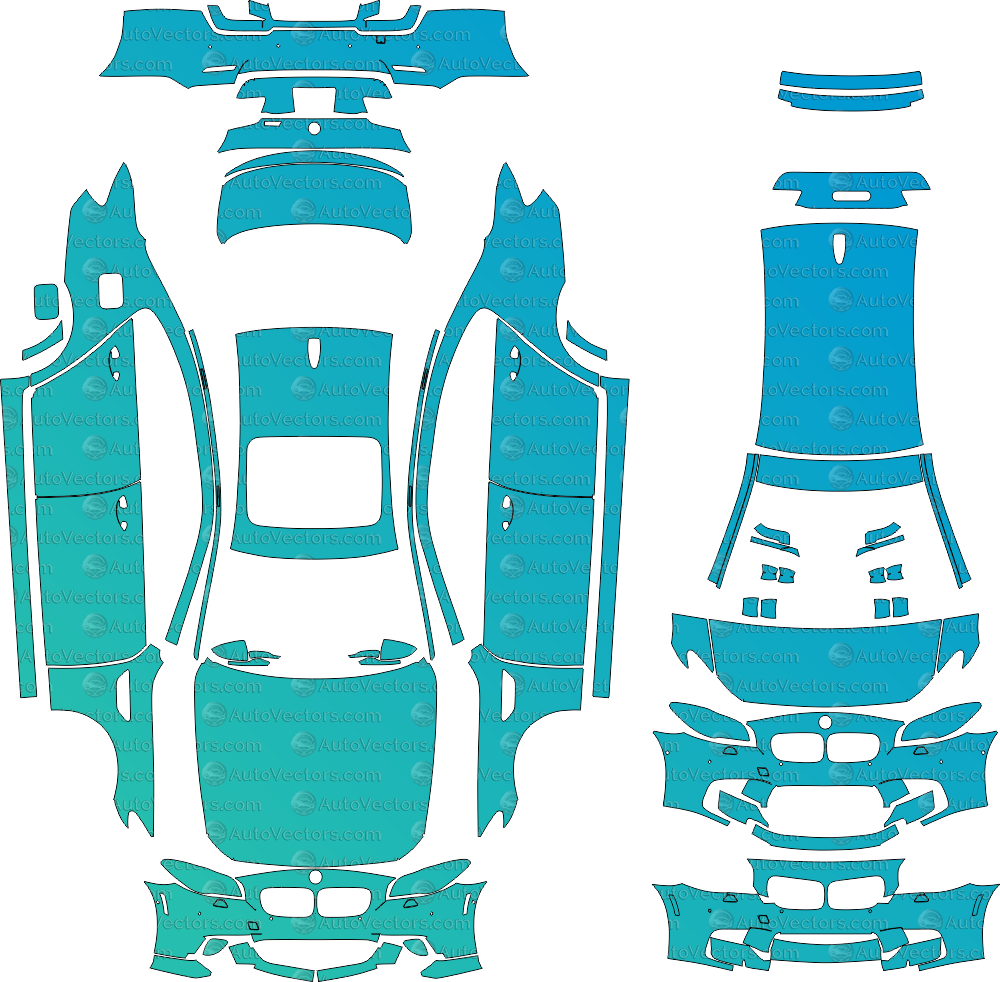 BMW M5 F10 (From 2011) Sedan Pre-Cut PPF Pattern Templates – AutoVectors