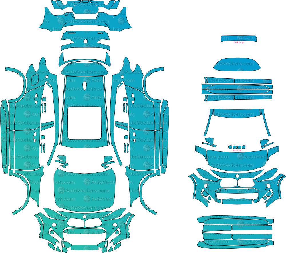 BMW X2 F39 M Sport SAC pre-cut PPF vector files templates digital download