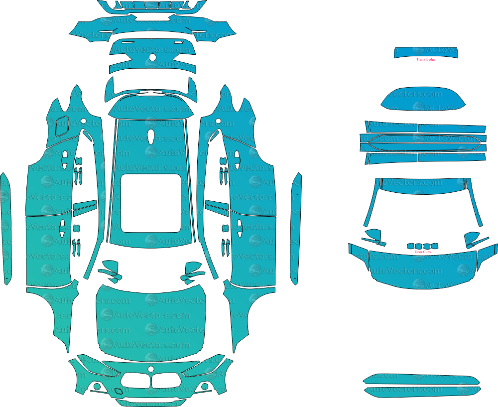 BMW X2 F39 Sport Line SAC pre-cut PPF vector files templates digital download