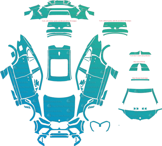 BMW X6 M / M Competition G06 (From 2020) SUV Full Kit – Pre-cut Vector Pattern Digital Download