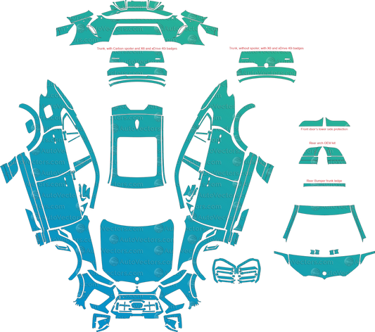 BMW X6 M / M Competition G06 LCI (From 2024) SUV Full Kit – Pre-cut Vector Pattern Digital Download