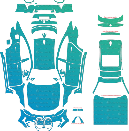 BMW i4 Base G26 (From 2022) Gran Coupe Full Kit – Pre-cut Vector Pattern Digital Download