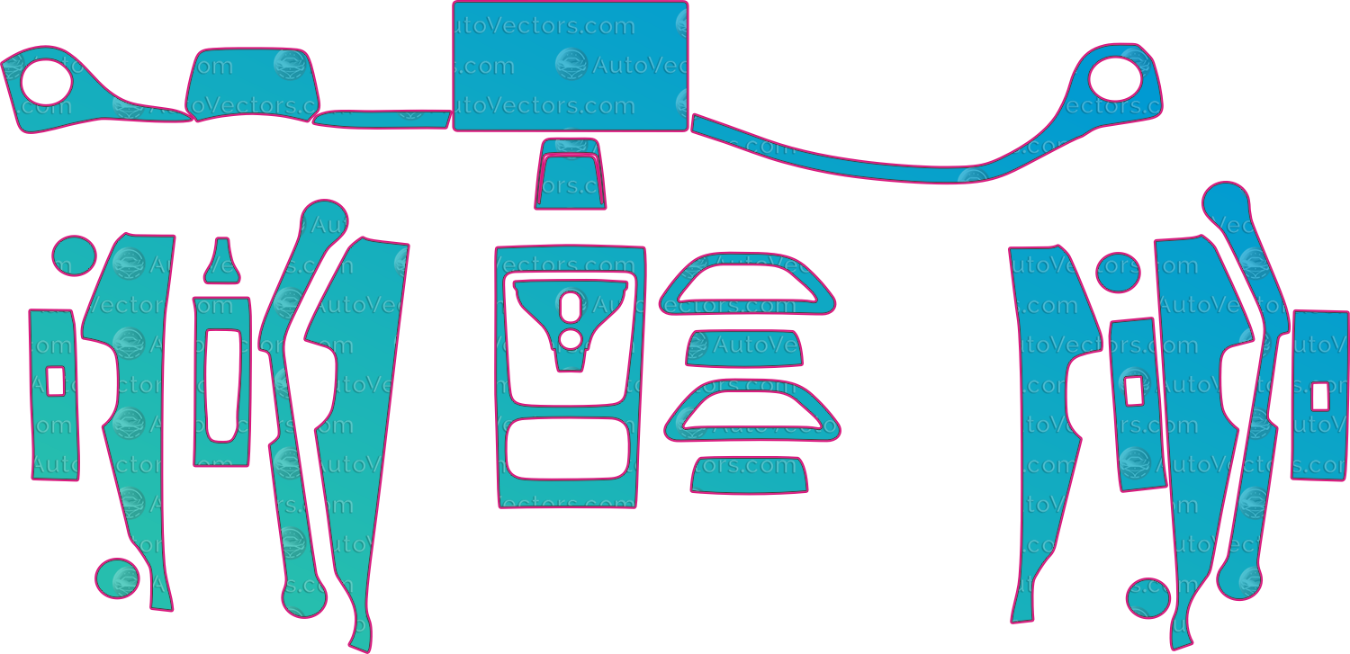 BYD Atto 3 SC2E interior (From 2022) SUV Pre-Cut PPF Pattern Templates