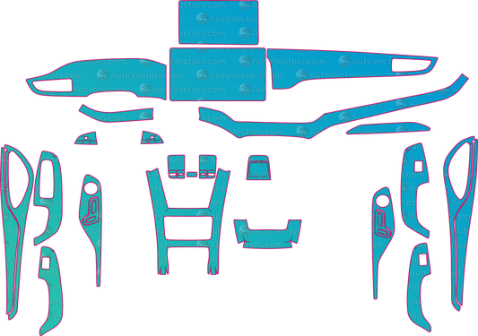 BYD Seal DM-i HX interior pre-cut PPF templates digital download vector files