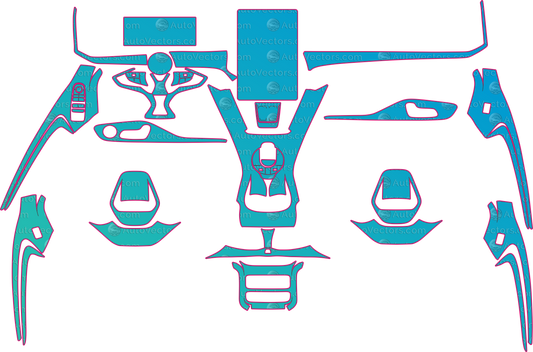 BYD Seal EV EK interior pre-cut PPF templates download vector files