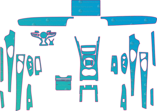 BYD Seal EV EK interior pre-cut PPF templates download vector files
