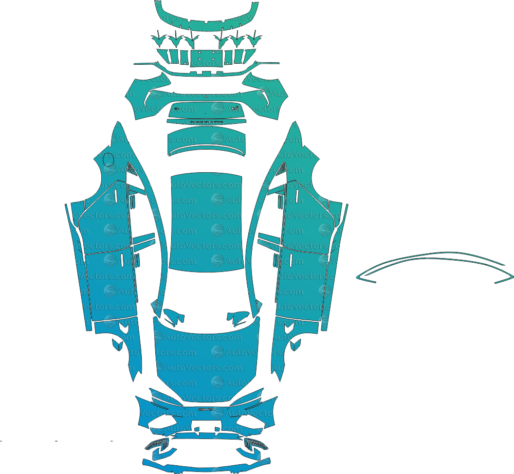 BYD Seal EV (2022) pre-cut PPF template vector files for vinyl wrap & precision plotter cutting