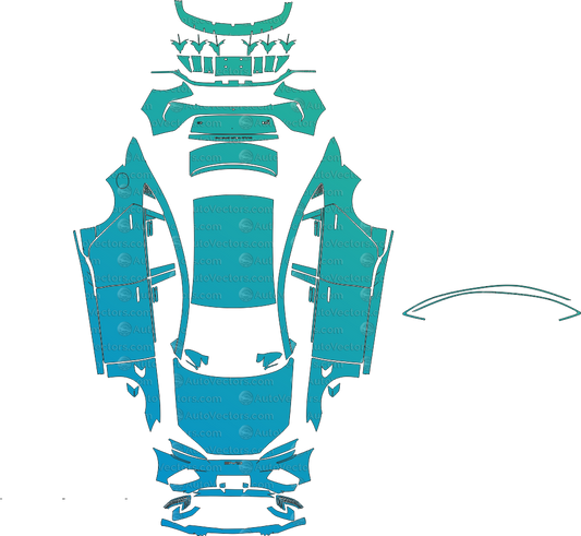 BYD Seal EV (2022) pre-cut PPF template vector files for vinyl wrap & precision plotter cutting