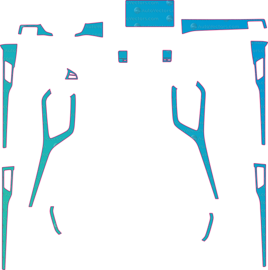BYD Seal U SA3 Facelift interior pre-cut PPF templates digital download vector files