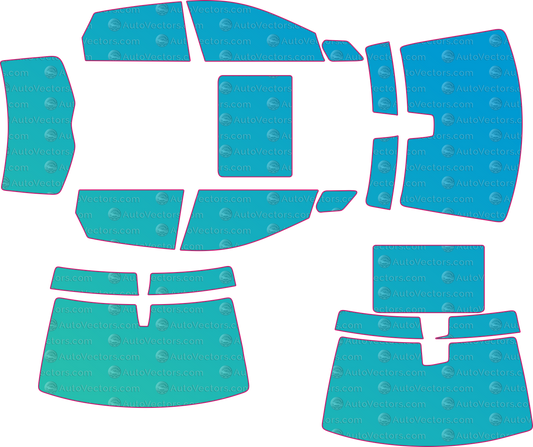 Cadillac SRX (2010–2016) SUV windows tint templates download