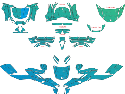Can-Am Spyder RT download pre-cut vector pattern templates with PPF and graphic vector files