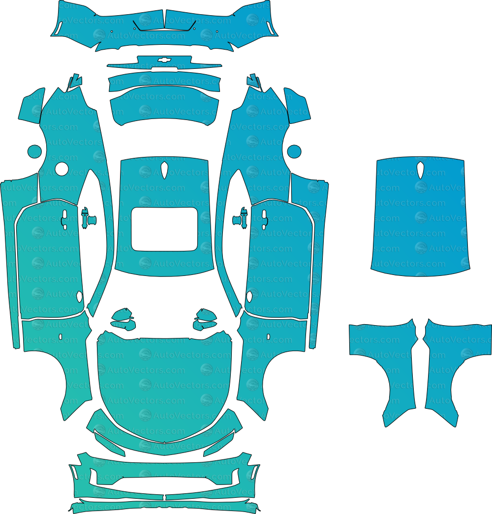 Chevrolet Camaro pre-cut PPF templates digital download vector files