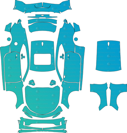 Chevrolet Camaro GM Alpha Facelift (From 2019) Coupe Pre-Cut PPF Pattern Templates