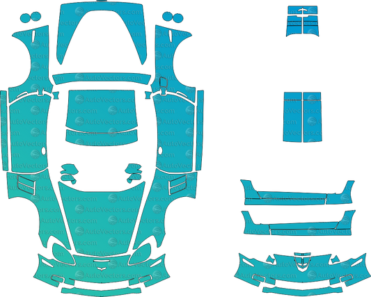 Chevrolet Corvette C6 pre-cut PPF vector files templates digital download