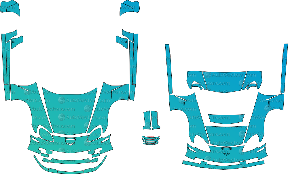 Pf Pattern Chevrolet Corvette C6 Z06 (2006–2013) Coupe Pre-Cut PPF Pattern ...
