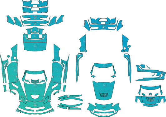 Chevrolet Corvette C7 Z06 Convertible pre-cut PPF templates digital download vector files
