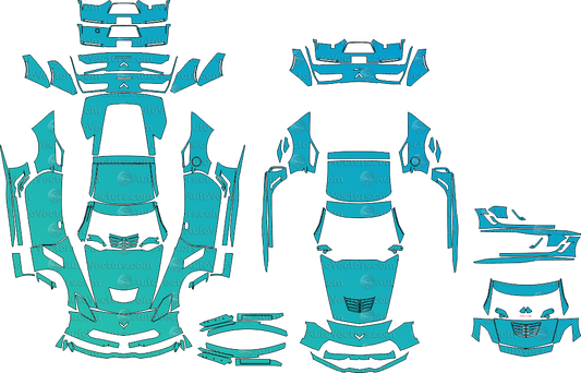 Chevrolet Corvette C7 Z06 Coupe pre-cut PPF templates digital download vector files