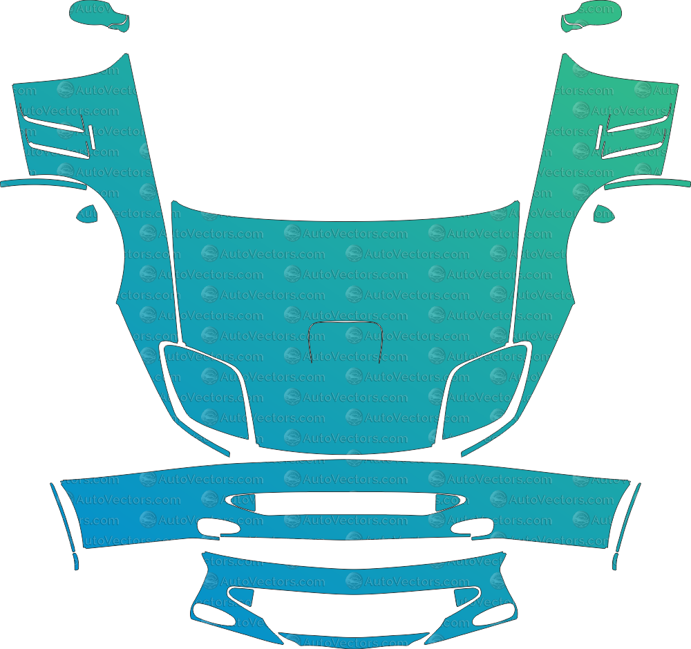 Ferrari 550 Maranello (From 1996) Coupe pre-cut vector pattern templates digital file download for PPF, vinyl wrap – CDR, SVG, PDF and AI files.