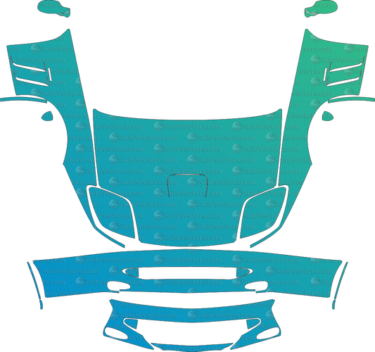 Ferrari 550 Maranello (From 1996) Coupe pre-cut vector pattern templates digital file download for PPF, vinyl wrap – CDR, SVG, PDF and AI files.