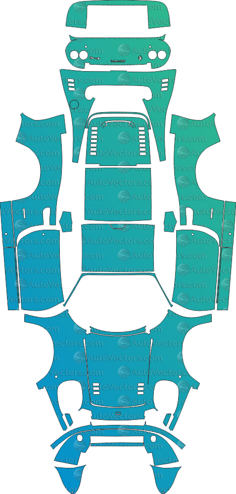 Ferrari Dino 246 GT L Series pre-cut vector files PPF templates download