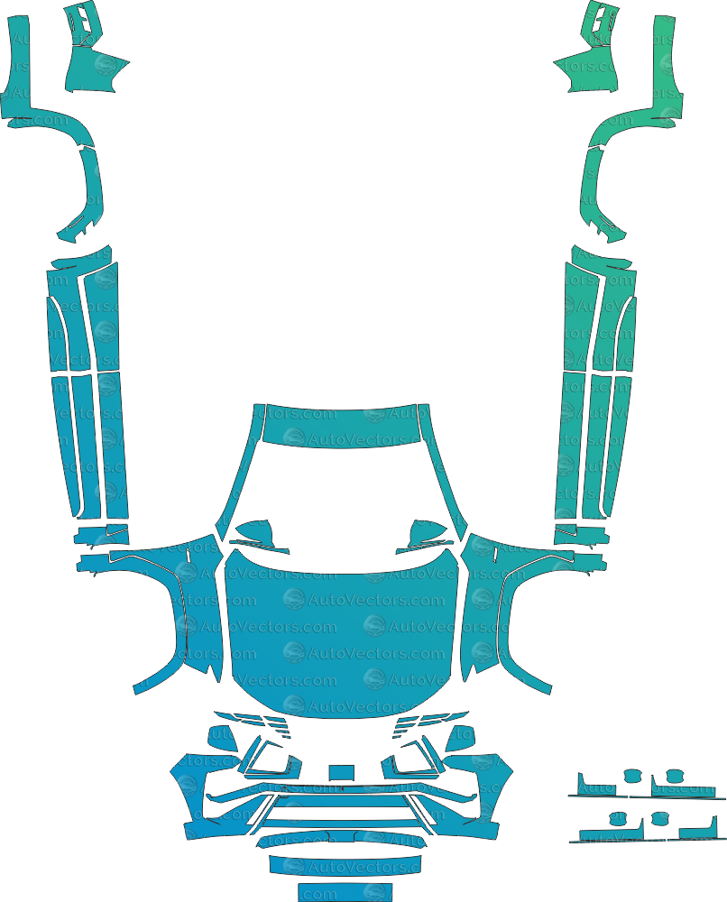 Hyundai Tucson N Line (From 2025) SUV pre-cut vector pattern digital file download for PPF or vinyl wrap – precise CorelDRAW and AI template ready for plotter cutting.