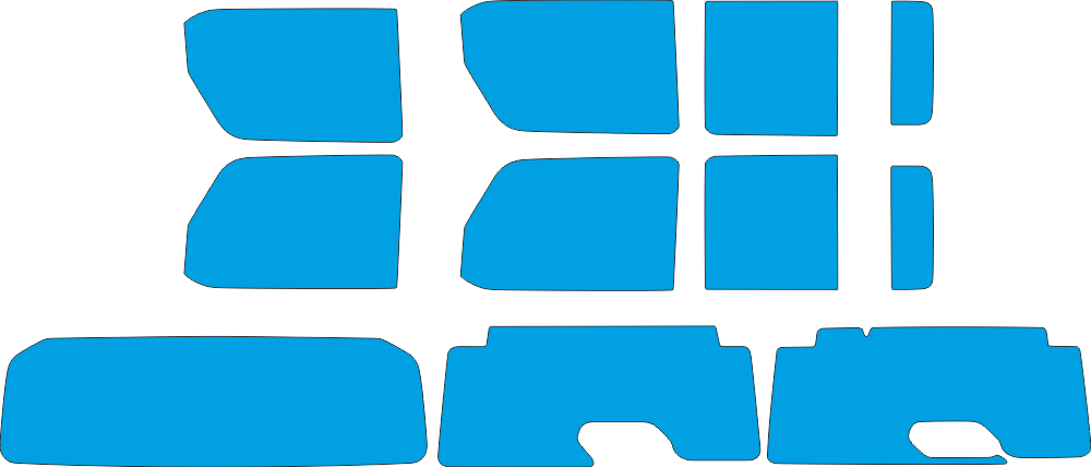 Jeep Wrangler JL 4-Door 2018 window tint pre-cut vector template digital download for precise plotter cutting