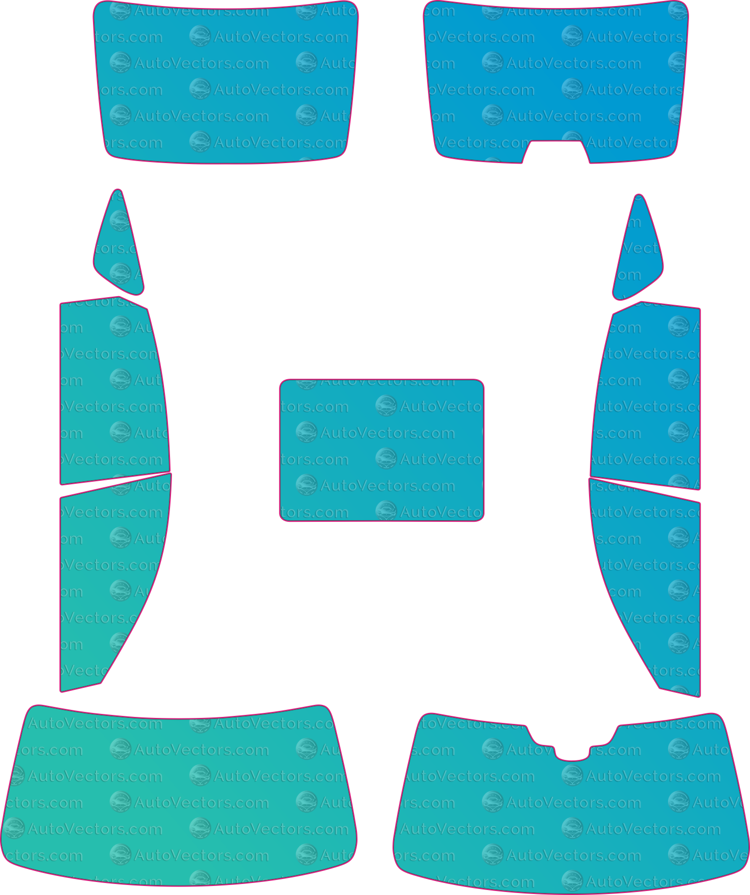 LEXUS ES XZ20 (From 2026) Window Tint Pre-cut Templates